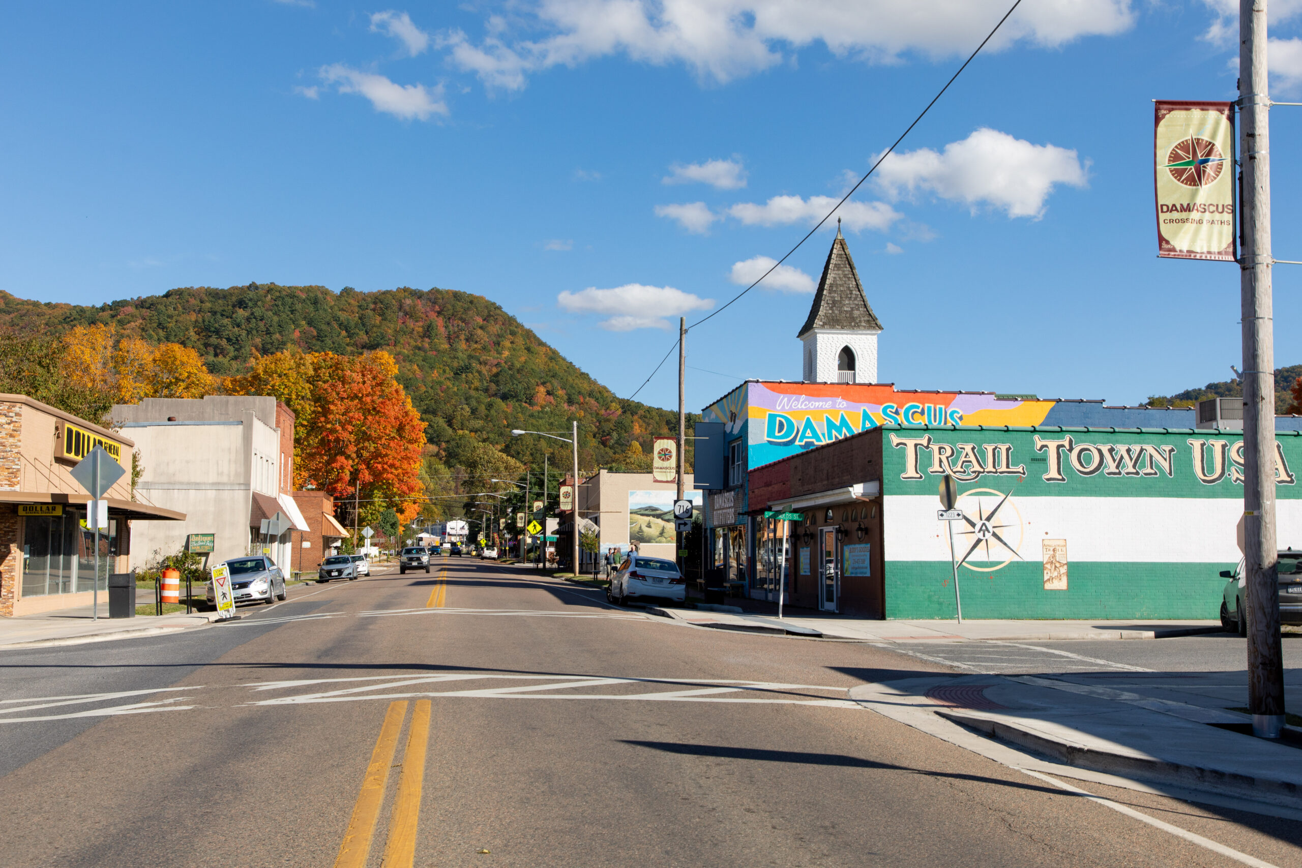 Downtown Damascus, Virginia — photo by the Town of Damascus